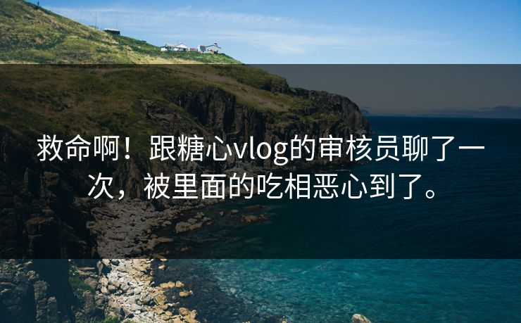 救命啊！跟糖心vlog的审核员聊了一次，被里面的吃相恶心到了。